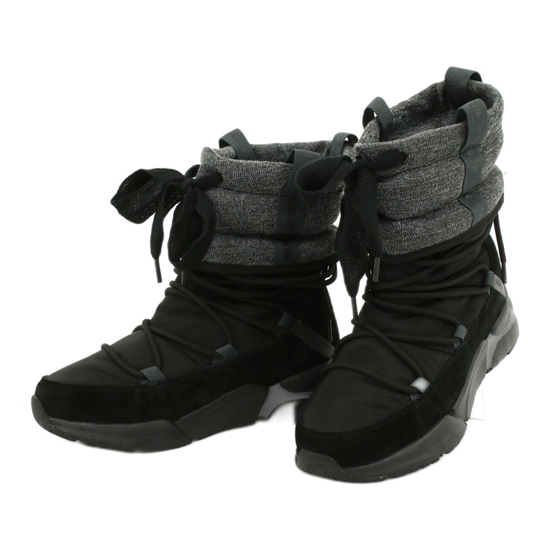 Stivali da neve Big Star Sport su pelliccia GG274628 nero grigio 2