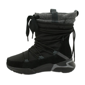 Stivali da neve Big Star Sport su pelliccia GG274628 nero grigio 1