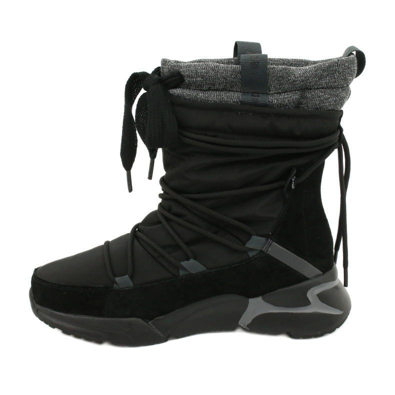 Stivali da neve Big Star Sport su pelliccia GG274628 nero grigio 1