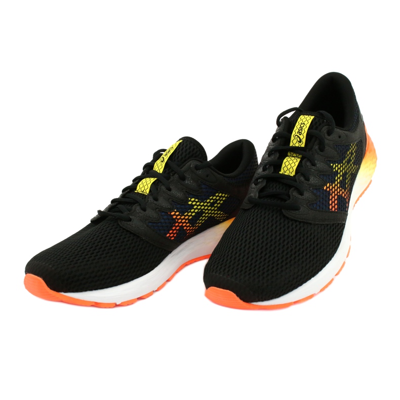 Scarpe da corsa Asics RoadHawk Ff 2 M 1011A136-005 nero blu navy arancia giallo 2