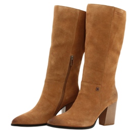 Stivali da cowboy in pelle scamosciata Big Star GG274345 Camel marrone giallo 2
