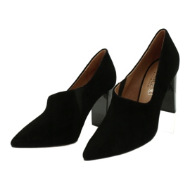Scarpe da donna in camoscio nero Caprice 24402 2
