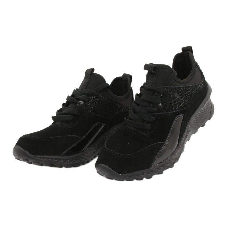Filippo Scarpe sportive scivolose con calzino DP1531 / 20 BK nero 2