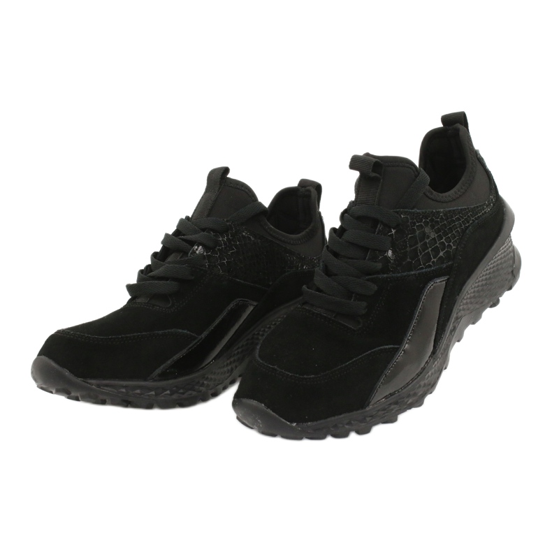 Filippo Scarpe sportive scivolose con calzino DP1531 / 20 BK nero 3
