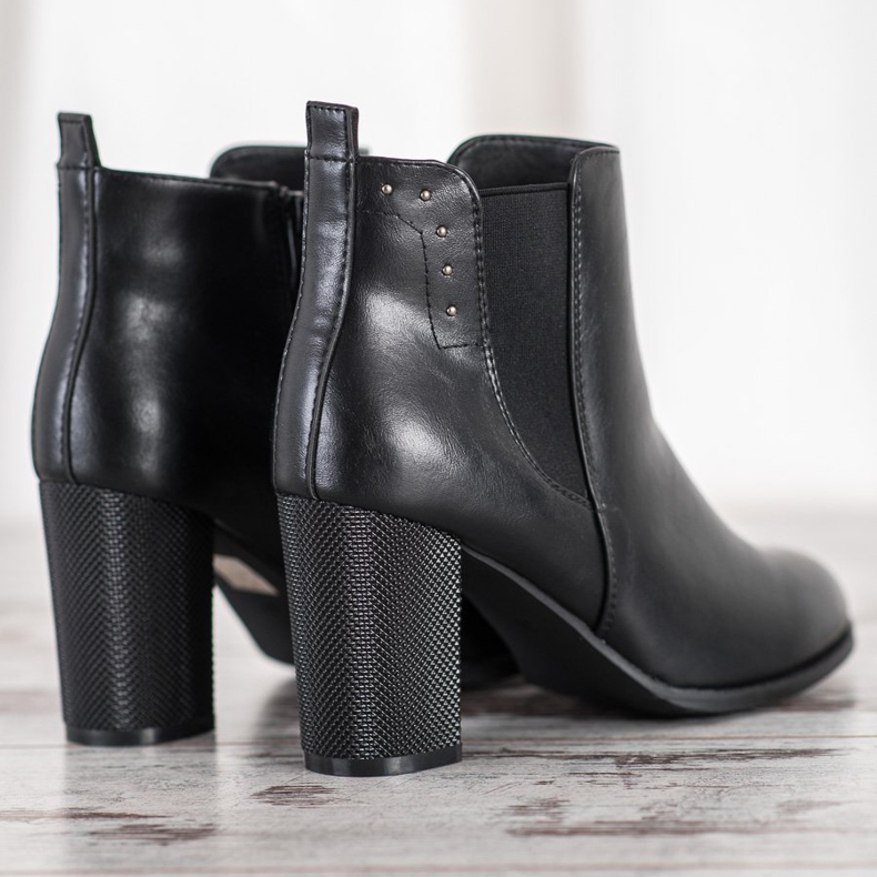 SHELOVET Stivali Con Tacco Decorativo nero 1