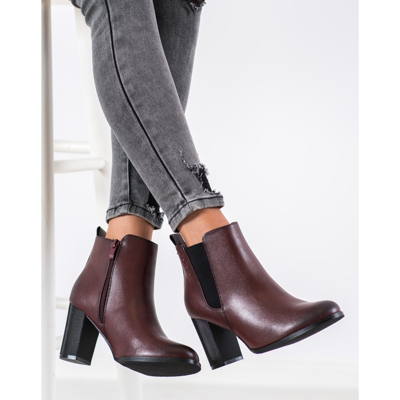 SHELOVET Stivali Con Tacco Decorativo marrone 2