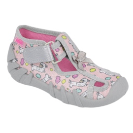Scarpe per bambini Befado 190P099 rosa grigio 1