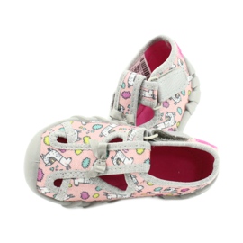 Scarpe per bambini Befado 190P099 rosa grigio 5
