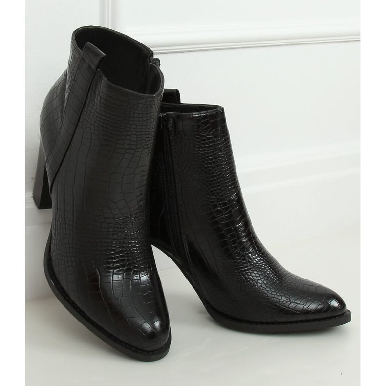 Black Snakeskin tacchi alti UK10 Black nero 1