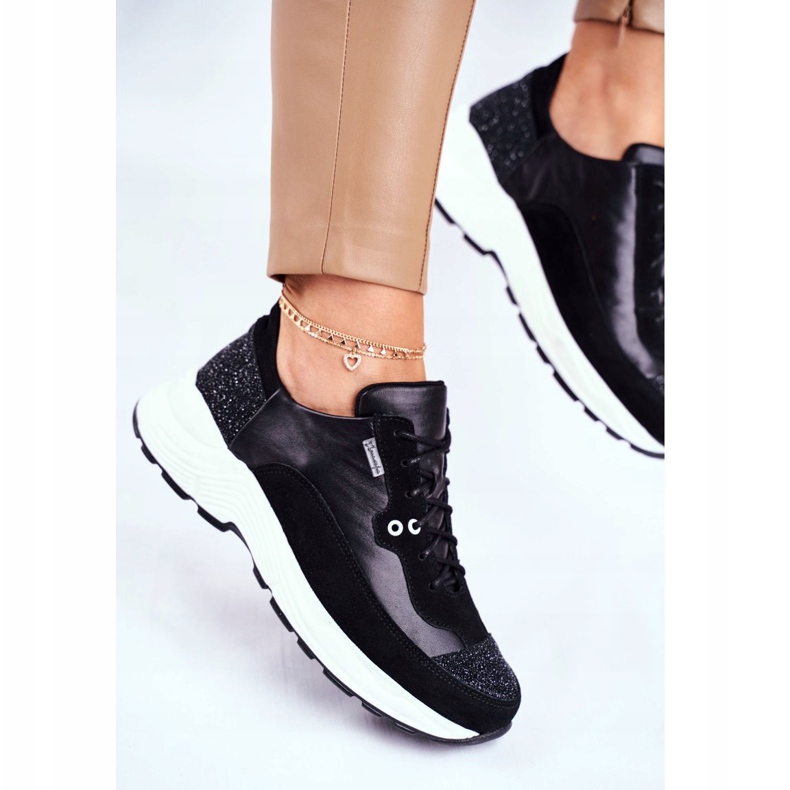 Scarpe Sportive da Donna Sneakers Maciejka Pelle 04845-01 nero 2