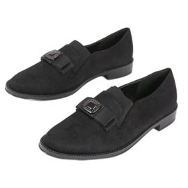 Scarpe slip-on nere con nastro 236-1 nero 1