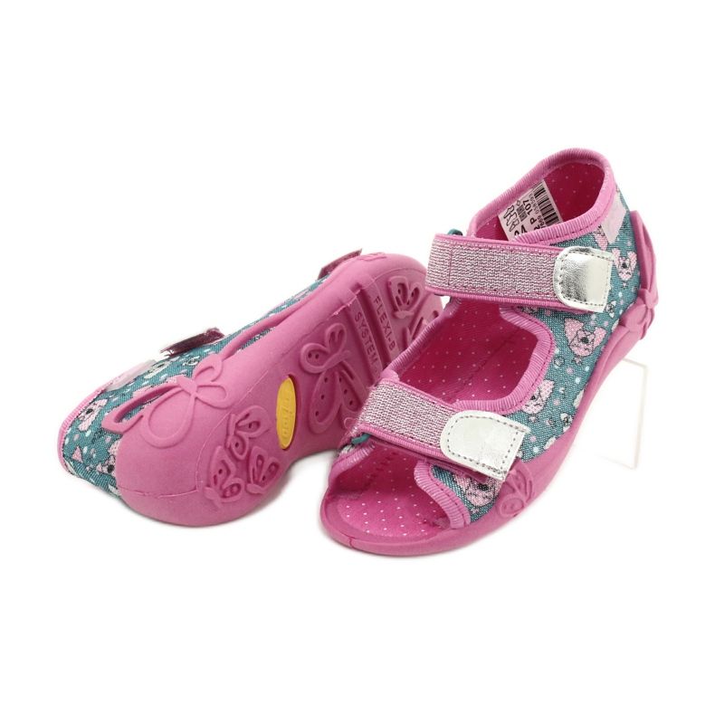 Scarpe per bambini Befado 242P107 rosa d'argento multicolore 3