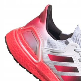 Scarpe da corsa adidas UltraBoost 20 M EG5177 bianco rosso 1