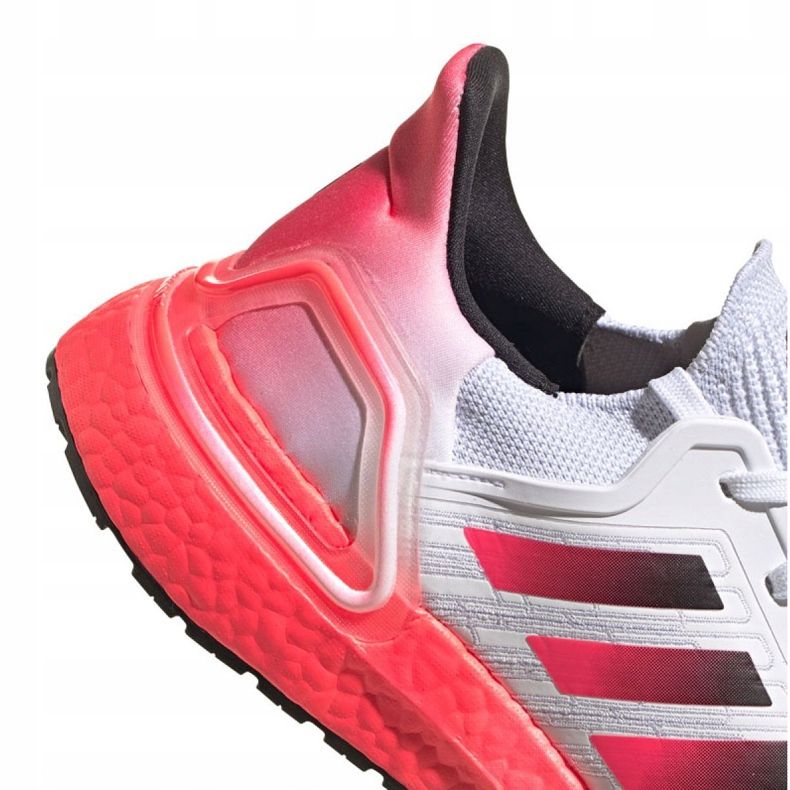 Scarpe da corsa adidas UltraBoost 20 M EG5177 bianco rosso 1