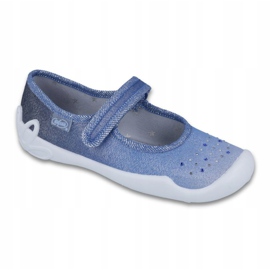 Pantofole bimba paillettes Befado 114y316 blu grigio blu navy 1