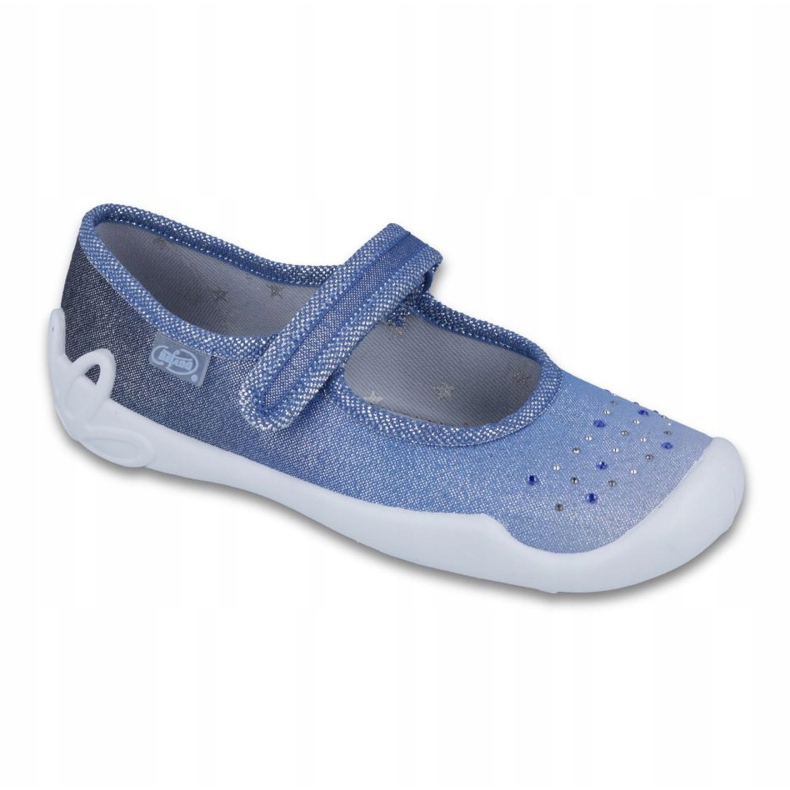 Pantofole bimba paillettes Befado 114y316 blu grigio blu navy 1