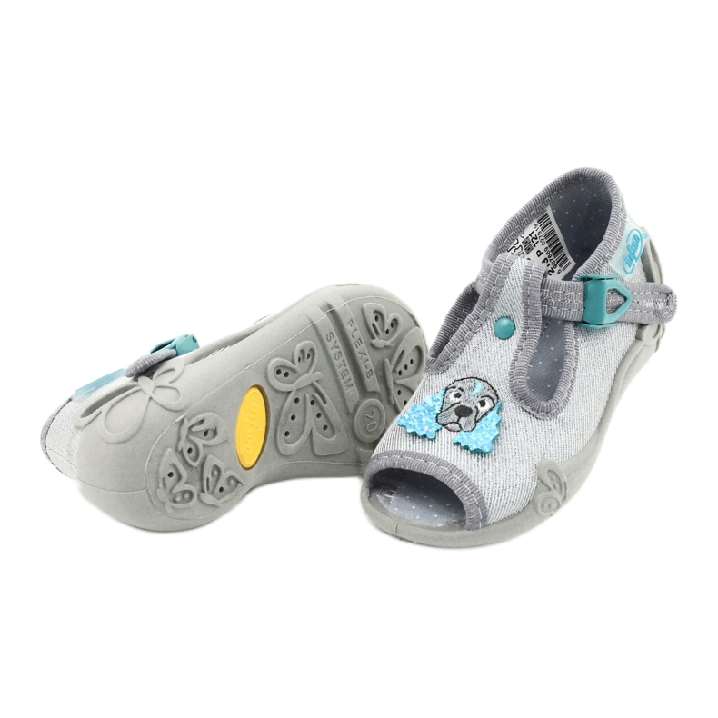 Scarpe per bambini Befado 213P121 blu d'argento 4