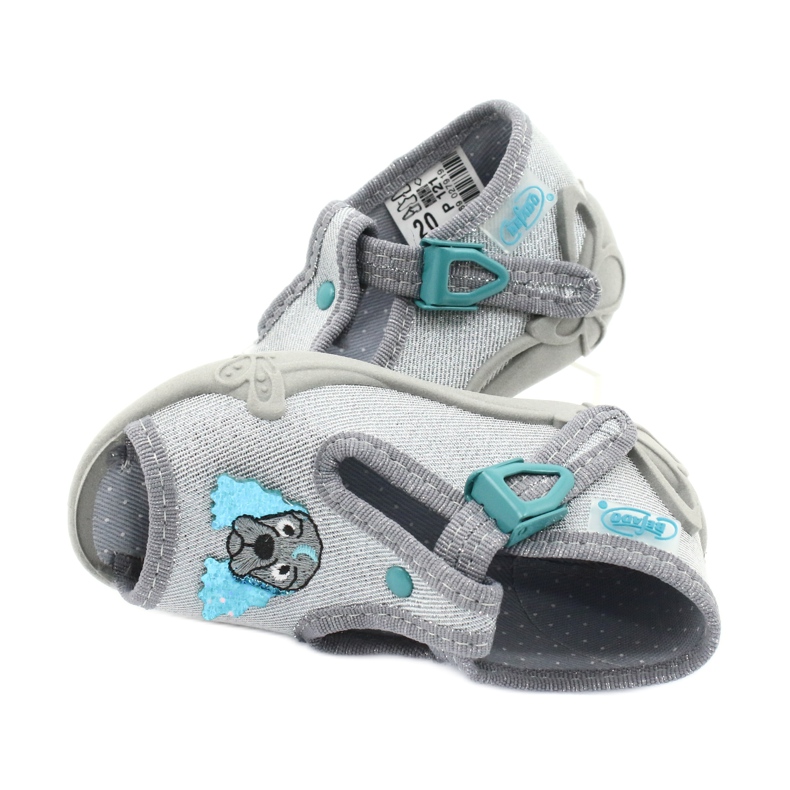 Scarpe per bambini Befado 213P121 blu d'argento 5