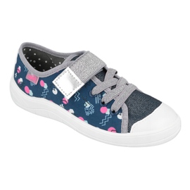 Scarpe per bambini Befado 251Y149 blu navy rosa argento grigio 1