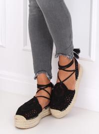 Espadrillas traforate nere Qualità YQ233 Black II nero 2