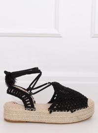 Espadrillas traforate nere Qualità YQ233 Black II nero 1