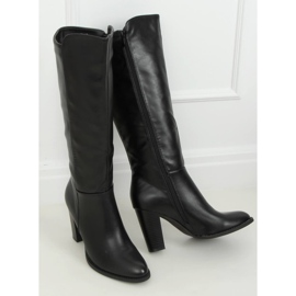 Stivali neri con tacco alto UK03P Black nero 1