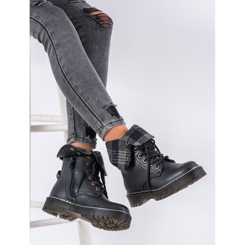 Weide Lavoratori con una scarpa arrotolabile nero 1