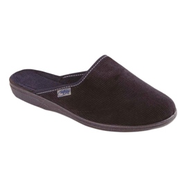 Pantofole in velluto a coste blu Befado 201Q033 1