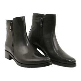 Arka Stivali neri in pelle da donna per una cerniera 2881 nero 5