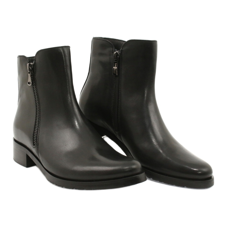 Arka Stivali neri in pelle da donna per una cerniera 2881 nero 5