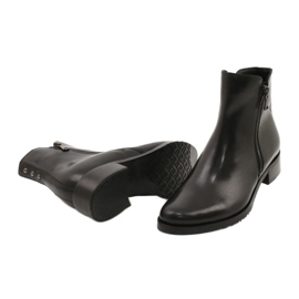 Arka Stivali neri in pelle da donna per una cerniera 2881 nero 3