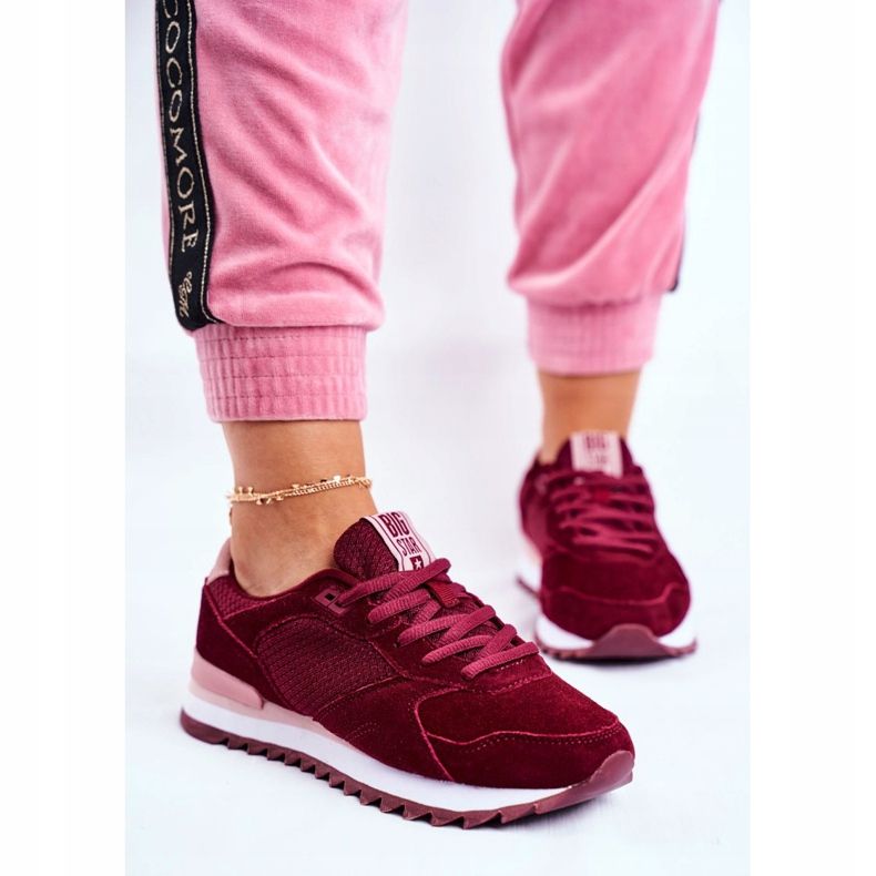 Scarpe Sportive da donna Sneakers Big Star Borgogna GG274522 rosso 2