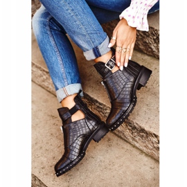 Stivali da donna neri con ritagli Black Hampton nero 1