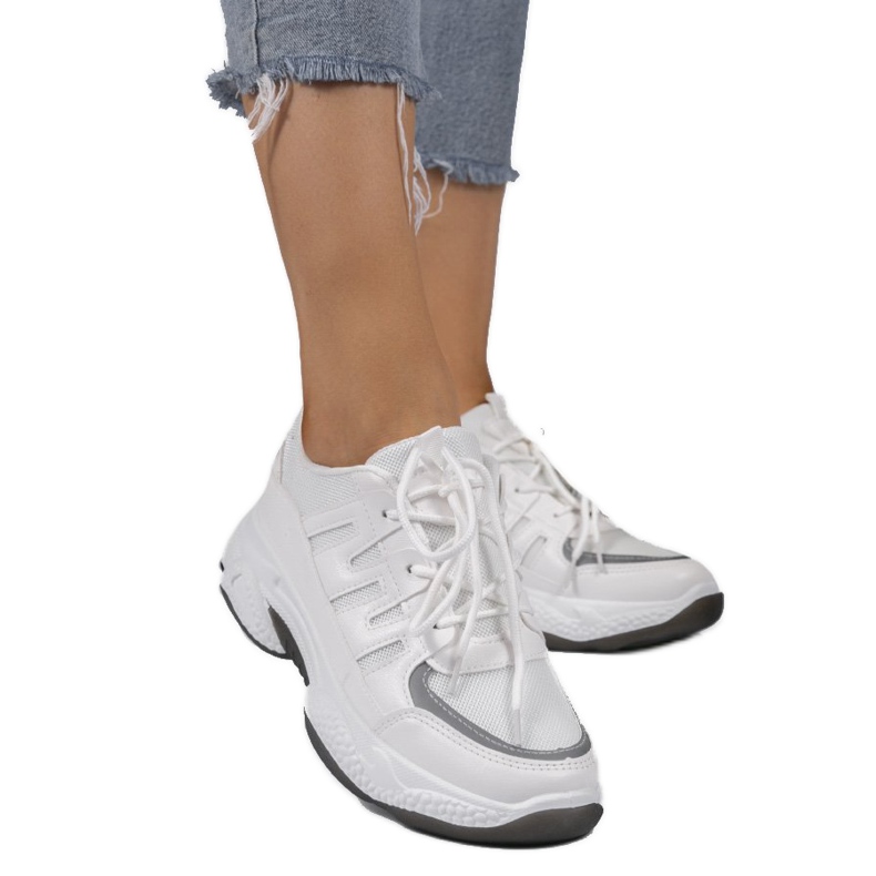 Scarpe sportive bianche alla moda BH-001 bianco 1