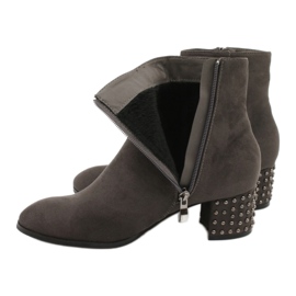 Stivali da donna filippo con un tallone decorativo 540 grigio 5