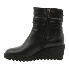 Gregors Stivali di pelle da donna con zeppe neri 893 nero 1