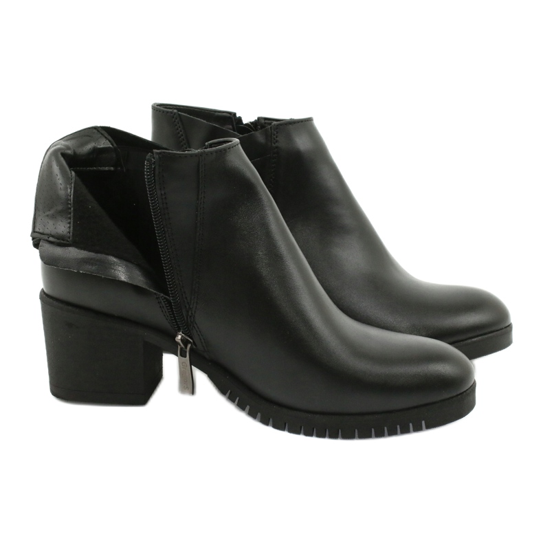 Gregors Stivali di pelle corta femminile 881 Nero 5