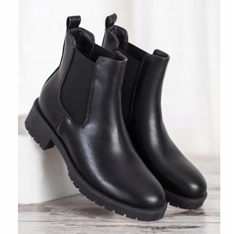 Bella Paris Stivaletti Chelsea in ecopelle nero 2