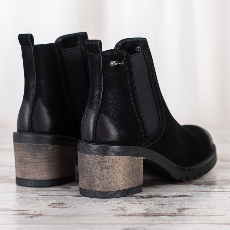 Sergio Leone Stivaletti Chelsea alla moda nero 1