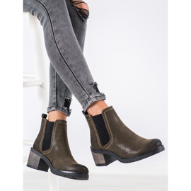 Sergio Leone Stivaletti Chelsea alla moda verde 1