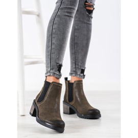 Sergio Leone Stivaletti Chelsea alla moda verde 2