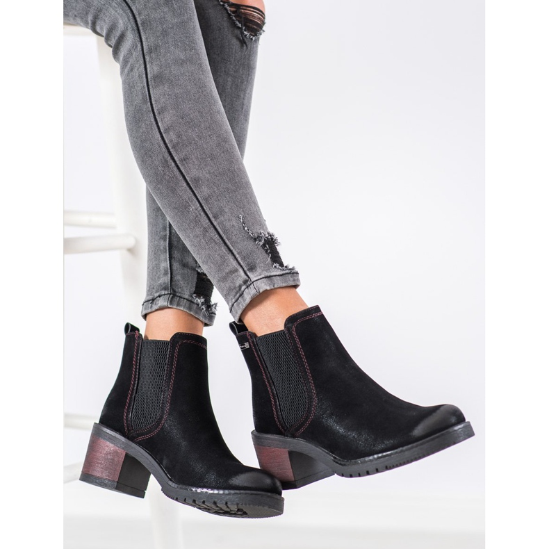 Sergio Leone Stivaletti Chelsea alla moda nero 2