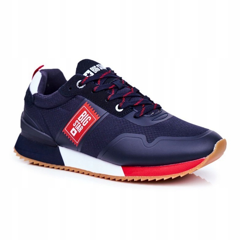 Scarpe sportive da uomo Big Star Navy Blue GG174182 rosso blu navy 1