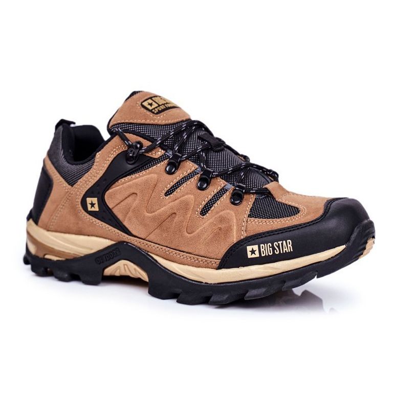 Scarpe da trekking da uomo Big Star Outdoor Camel GG174280 marrone nero 1