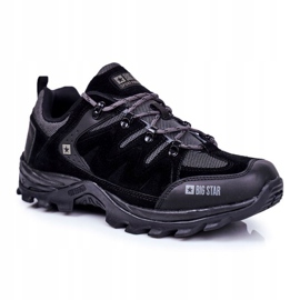 Scarpe da trekking da uomo Big Star Outdoor nere GG174282 nero grigio 1