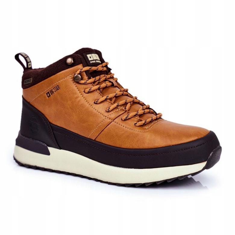 Scarpe da trekking da uomo Big Star Outdoor Camel GG174561 marrone giallo 1