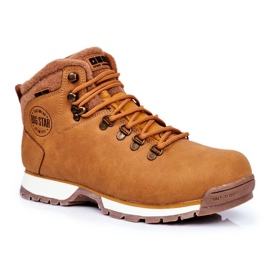 Scarpe da trekking da uomo Big Star Outdoor Camel GG174402 beige giallo 1