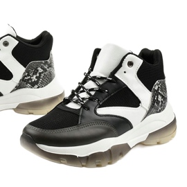 Sneakers slip-on Barettos nere bianca nero 1