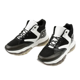 Sneakers slip-on Barettos nere bianco nero 2