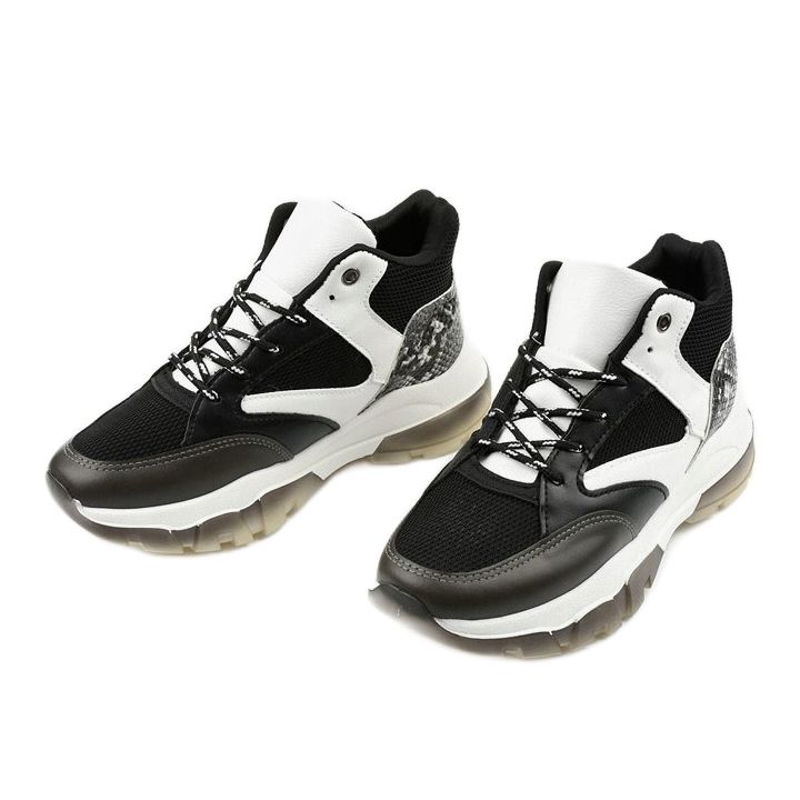 Sneakers slip-on Barettos nere bianca nero 2